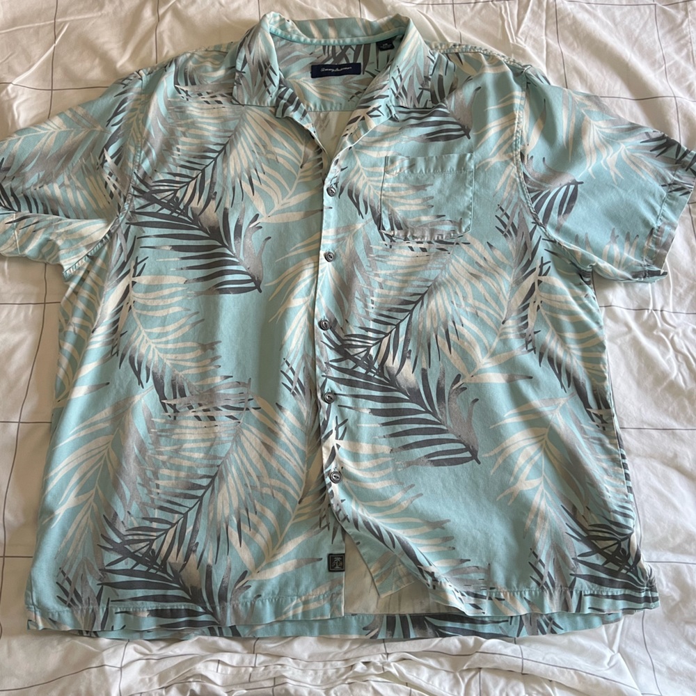 Tommy Bahama mens silk shirt big and tall size 2XB